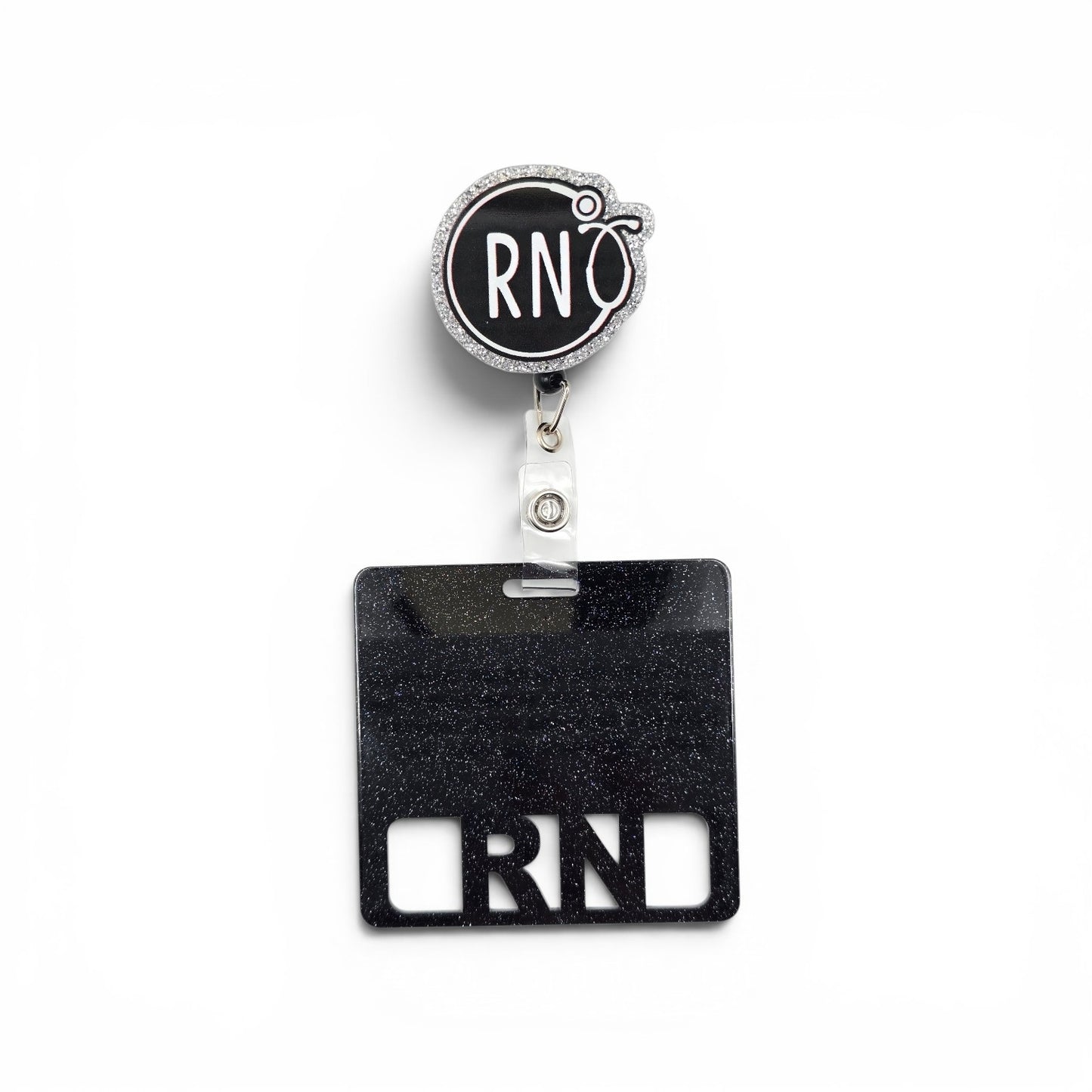 RN Badge Reel with Square Badge Buddy