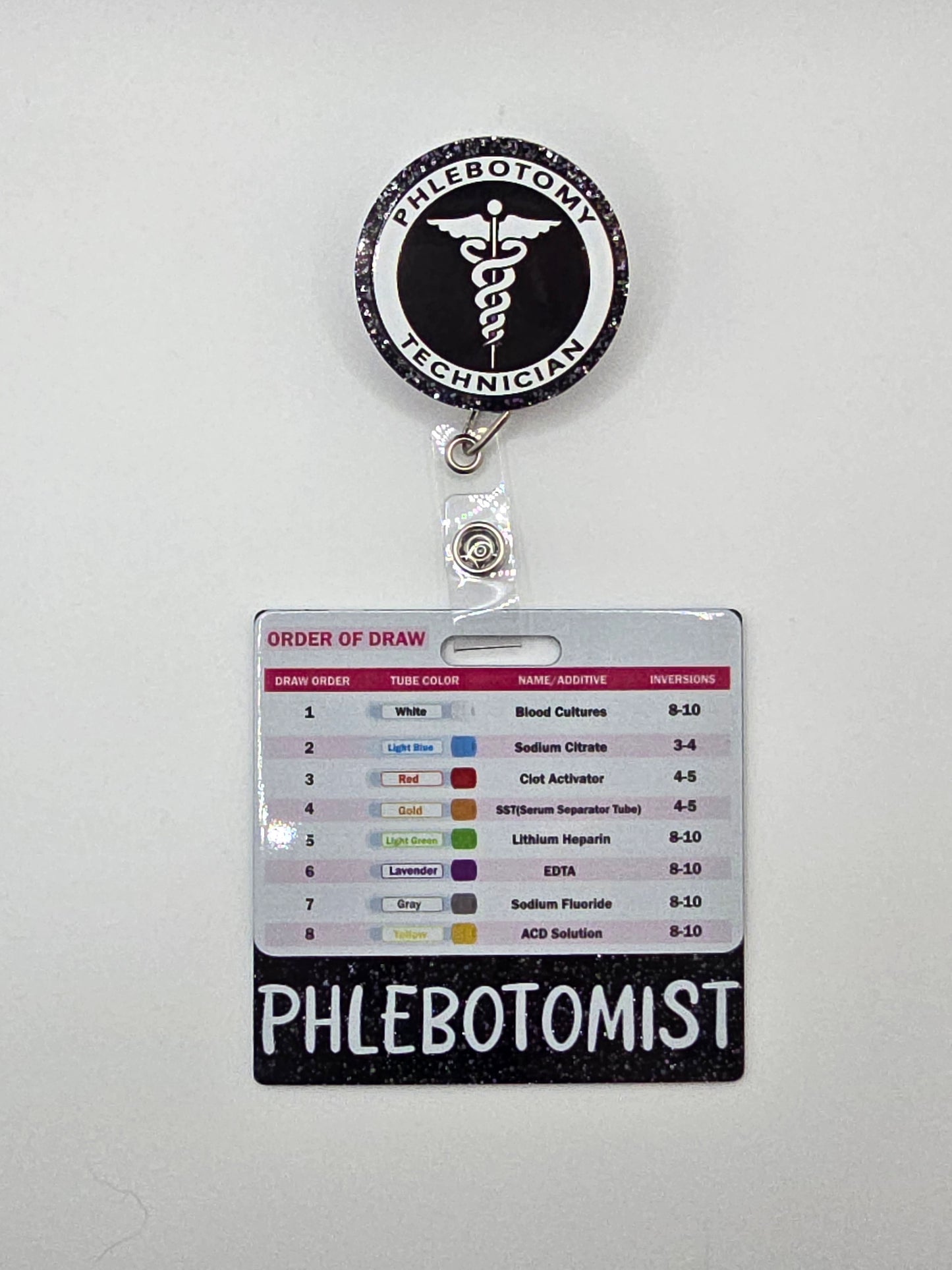 Phlebotomy Technician Badge Reel with Badge Buddy