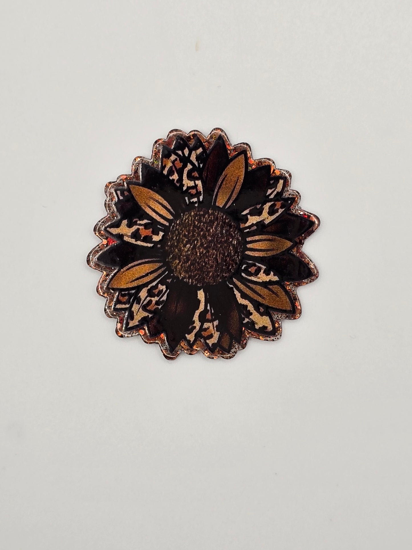Brown Sunflower Acrylic Flatback