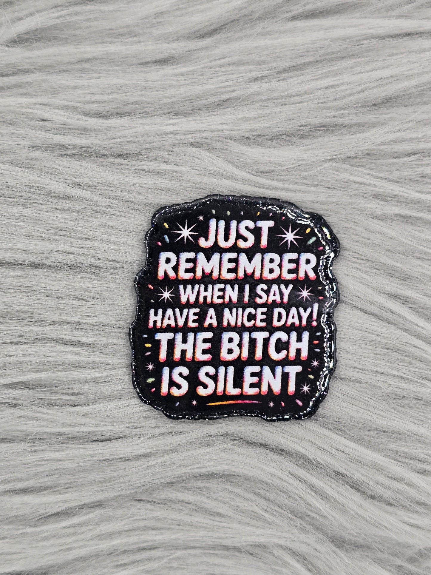 Just Remember When I say Have A Nice Day! The Bitch Is Silent