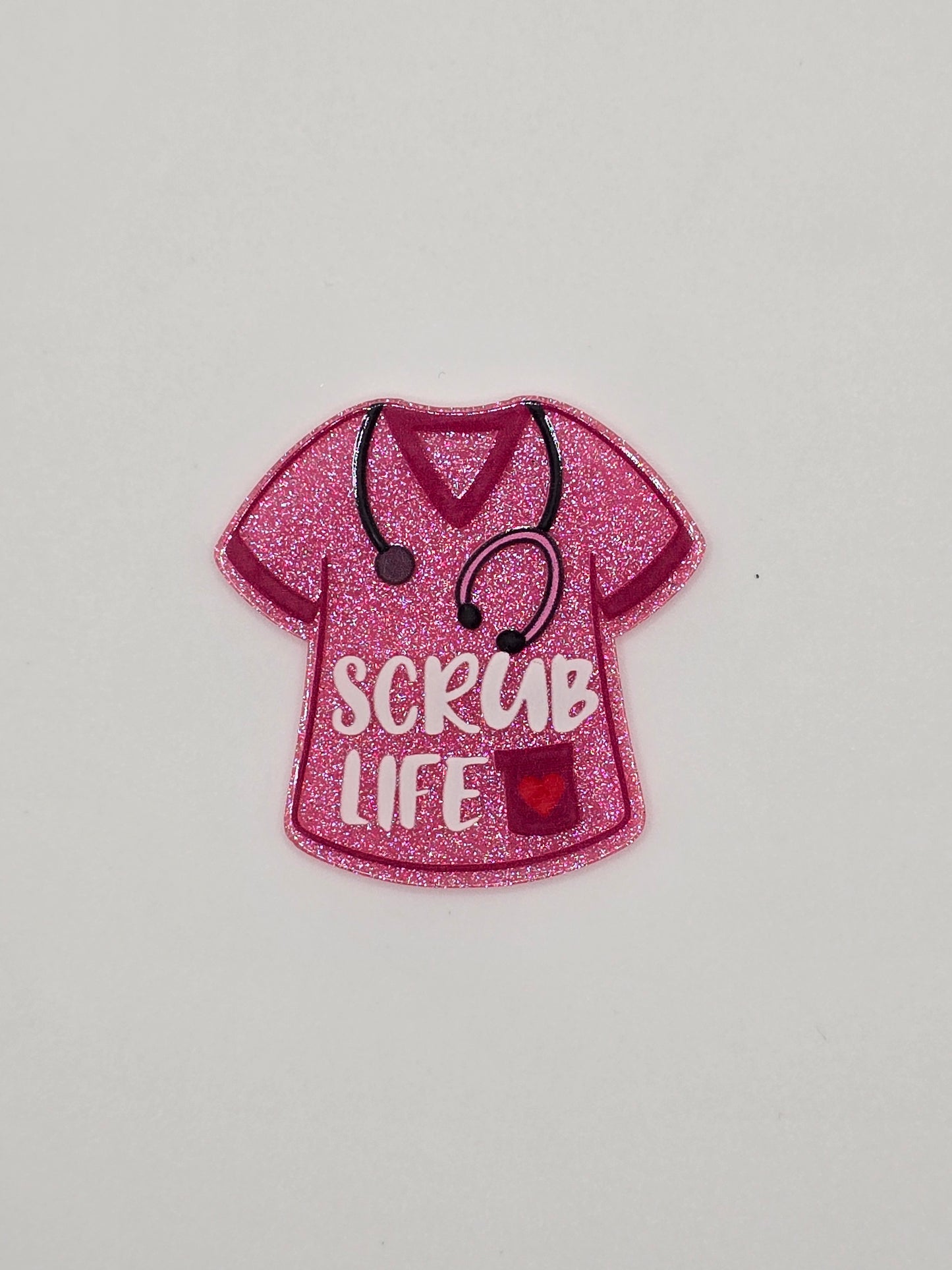 Scrub Life-Pink Top
