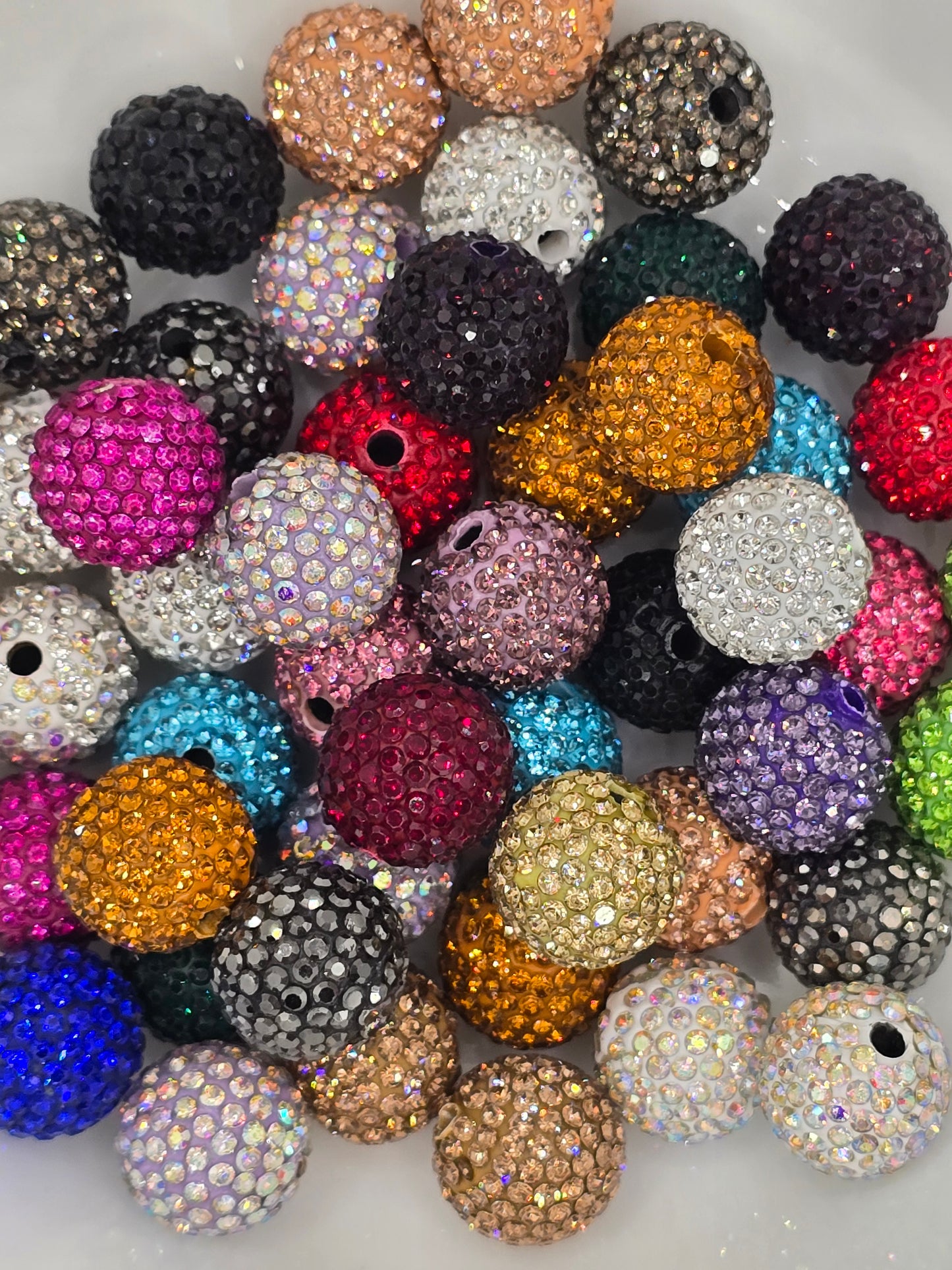Clay Rhinestone Bead Mix