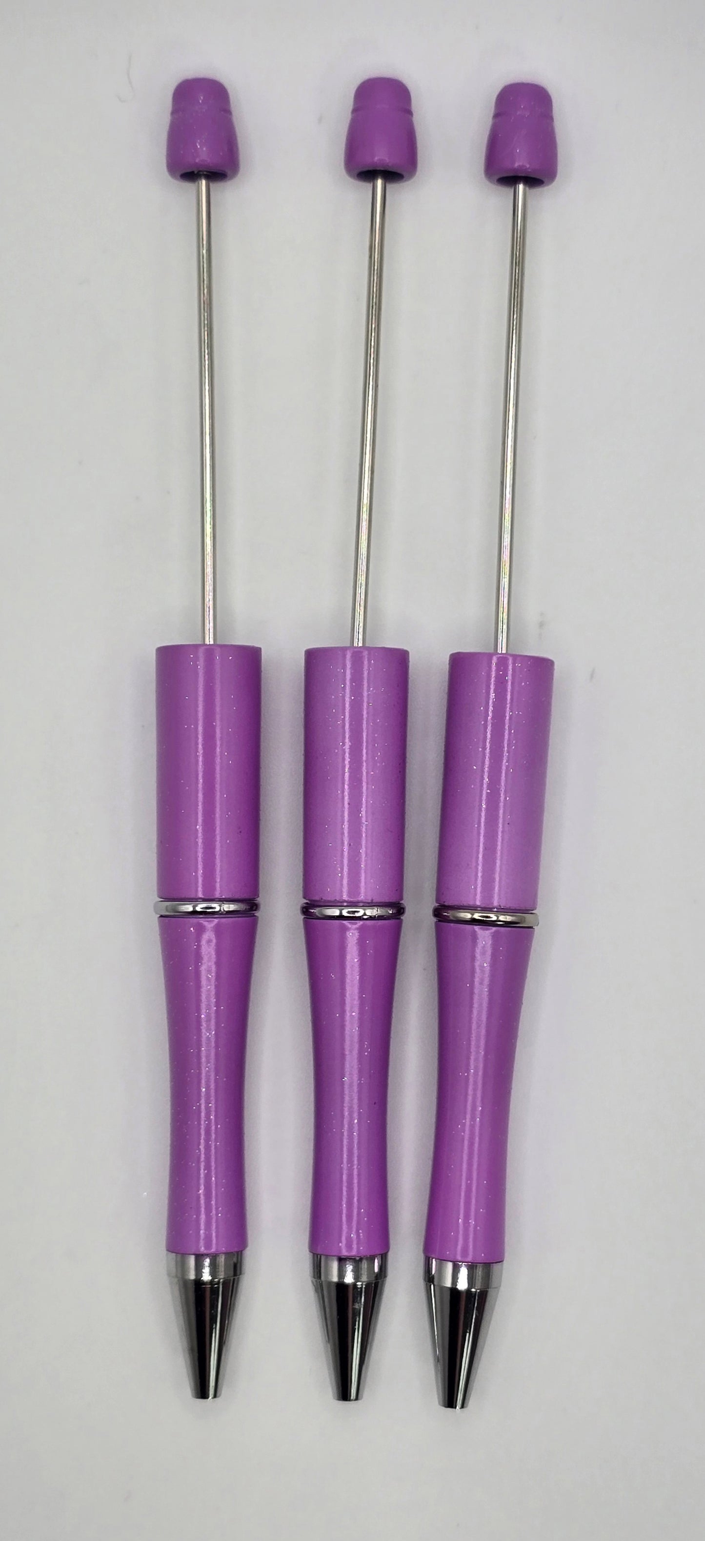 Purple Beadable Glitter Pen