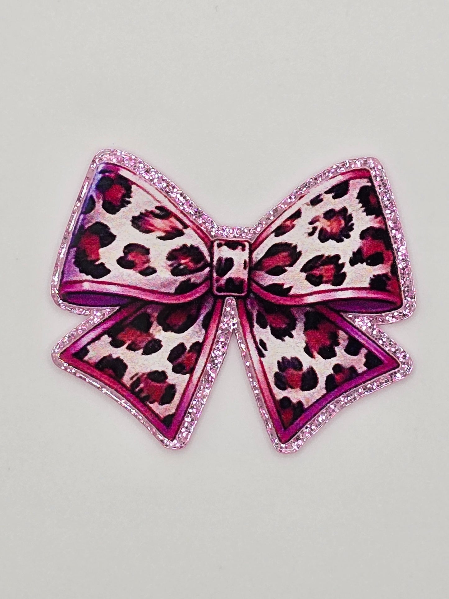 Pink and White Animal Bow