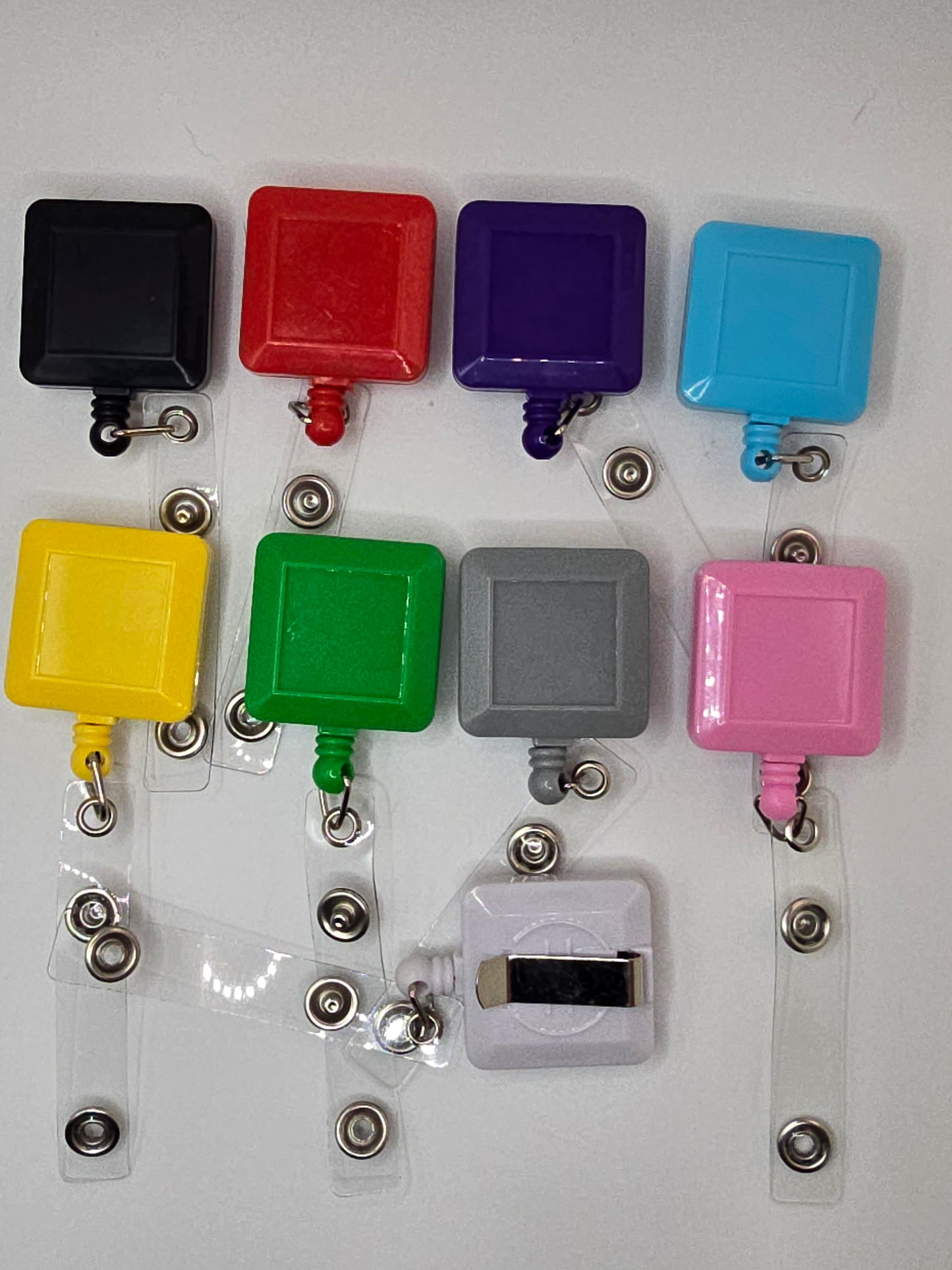 Square Badge Reel-Belt Clip