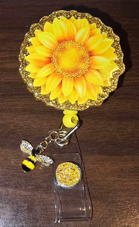 Sunflower Badge Reel