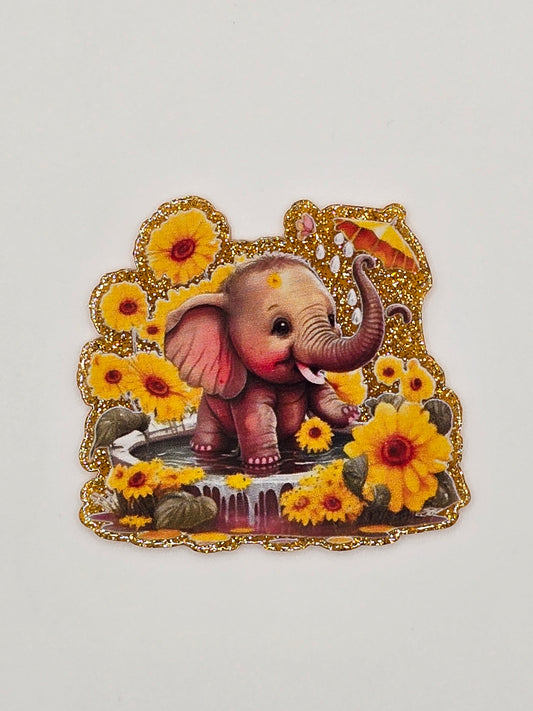 Elephant With Sunflowers