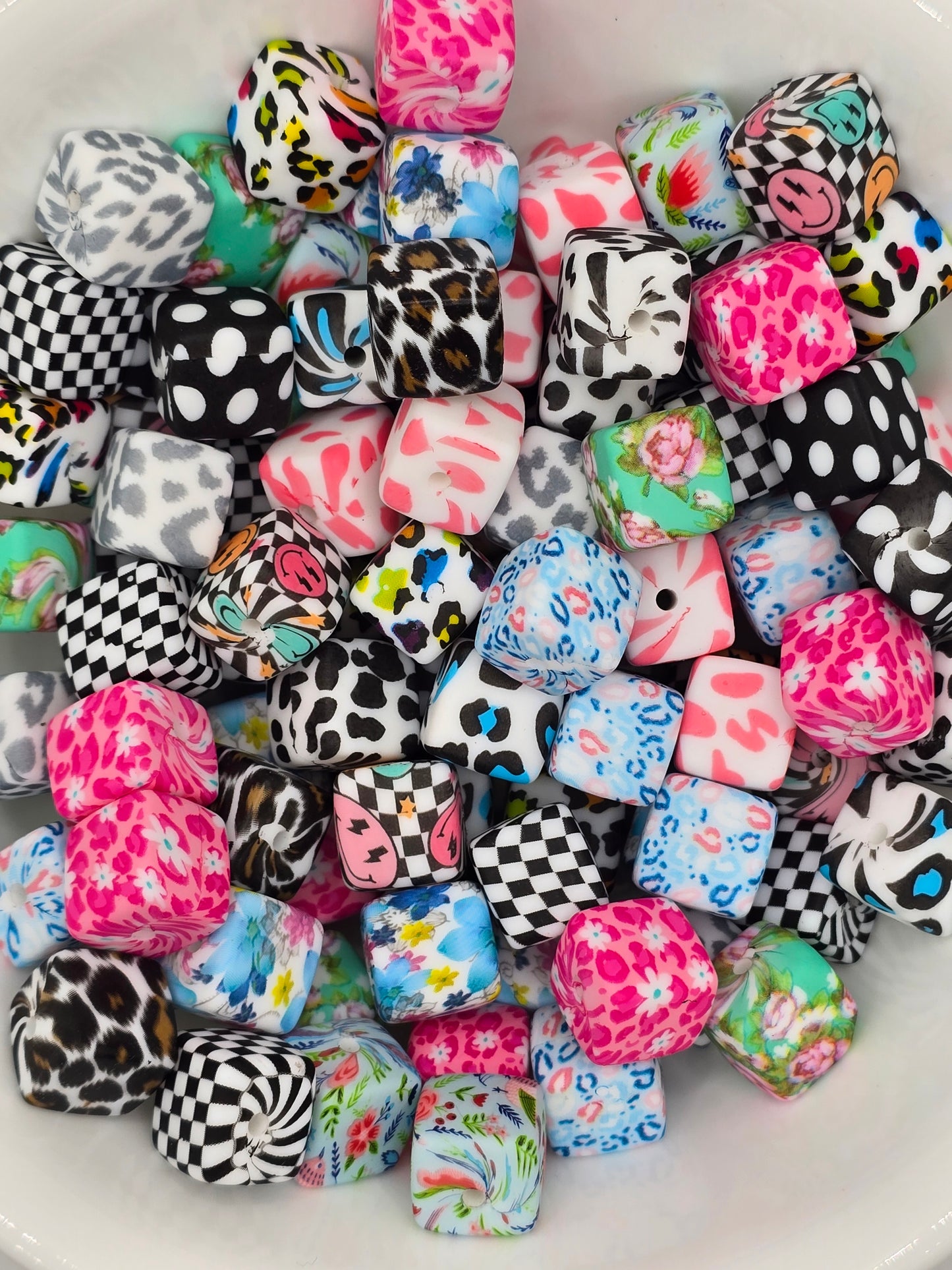 Sally's Square Silicone Bead Mix (10ct)
