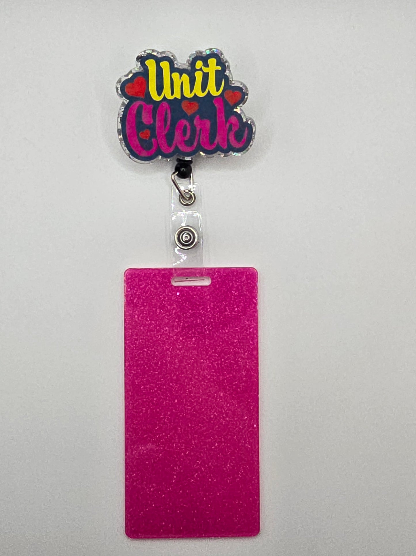 Unit Clerk Badge Reel with Badge Buddy