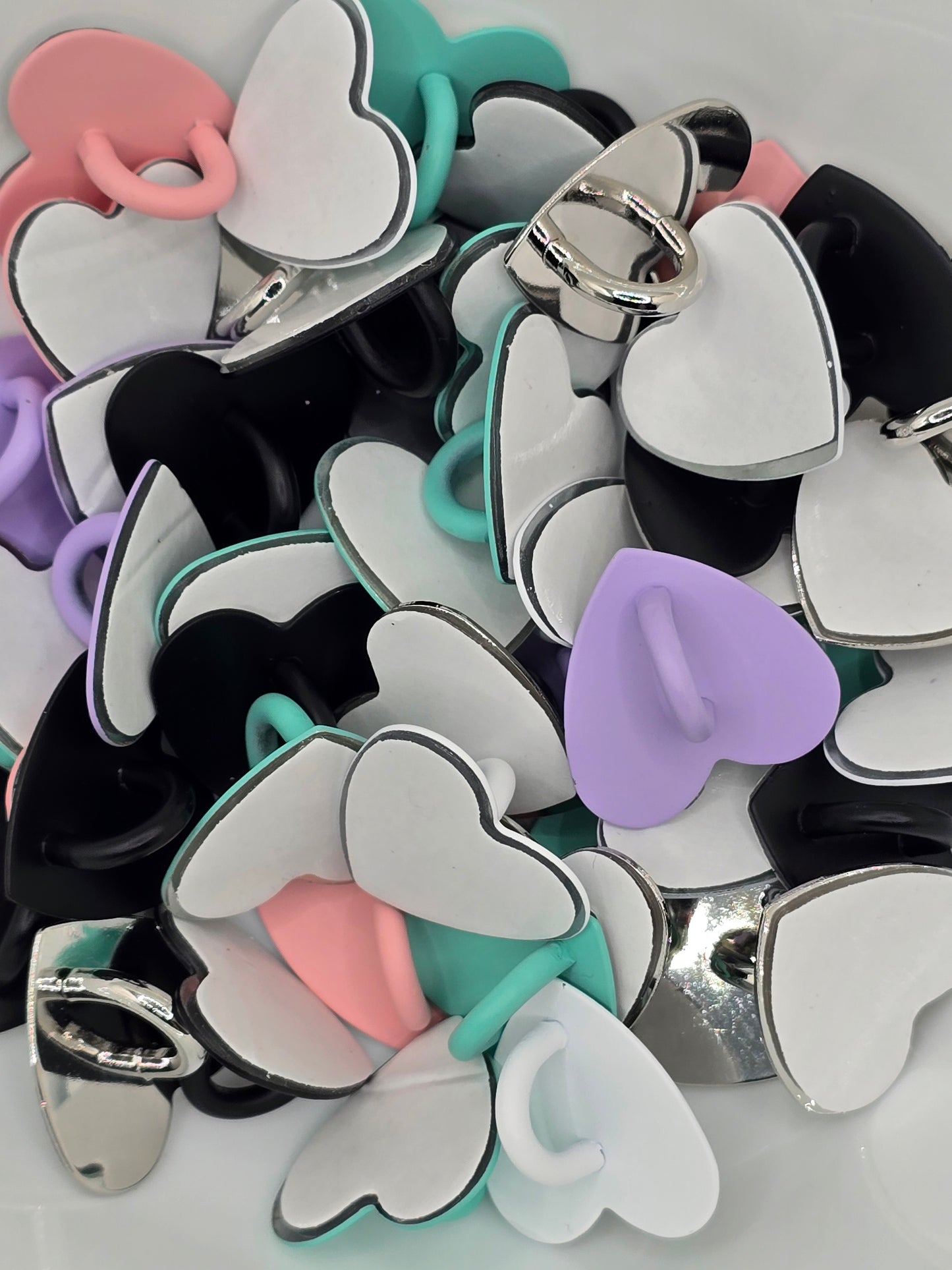 Heart Phone Charm Hook with Adhesive (20ct)