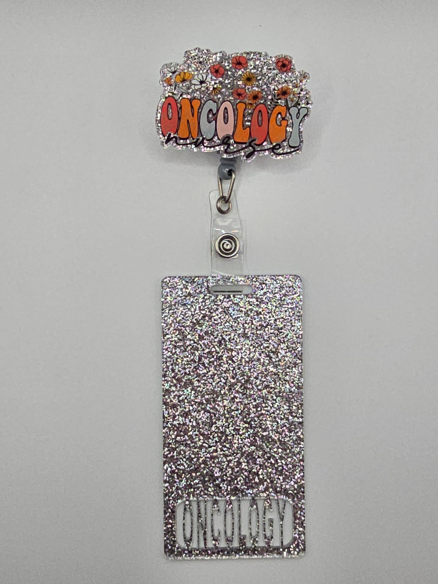 Oncology Nurse Badge Reel with Badge Buddy