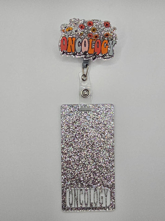 Oncology Nurse Badge Reel with Badge Buddy