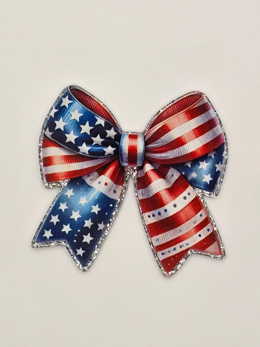 Red, White, Blue, Stars Bow