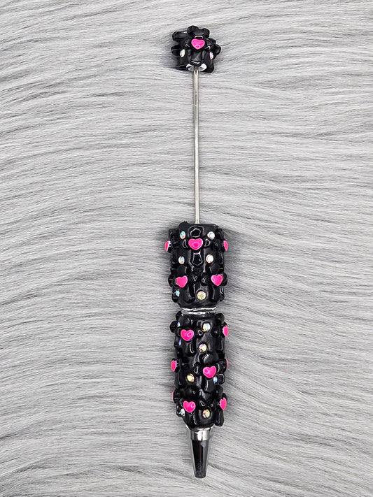 3D Beadable Black Cross Pen