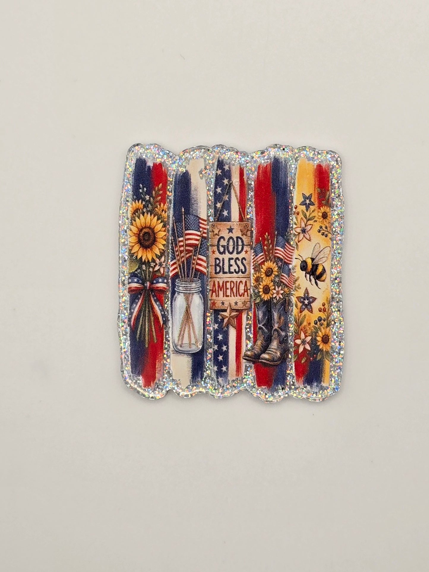 God Bless America Acrylic Flatback
