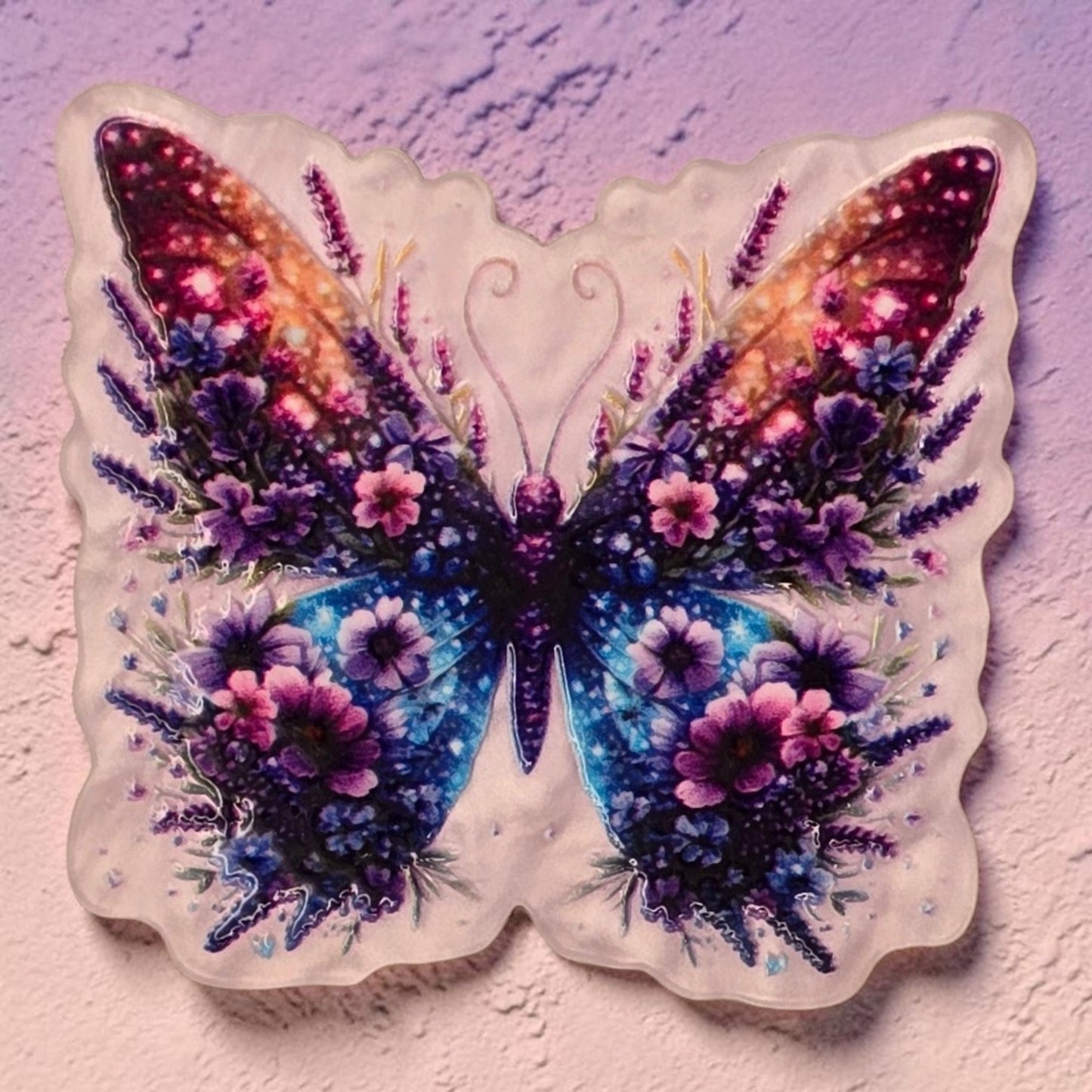 Flower Butterfly Acrylic Flatback