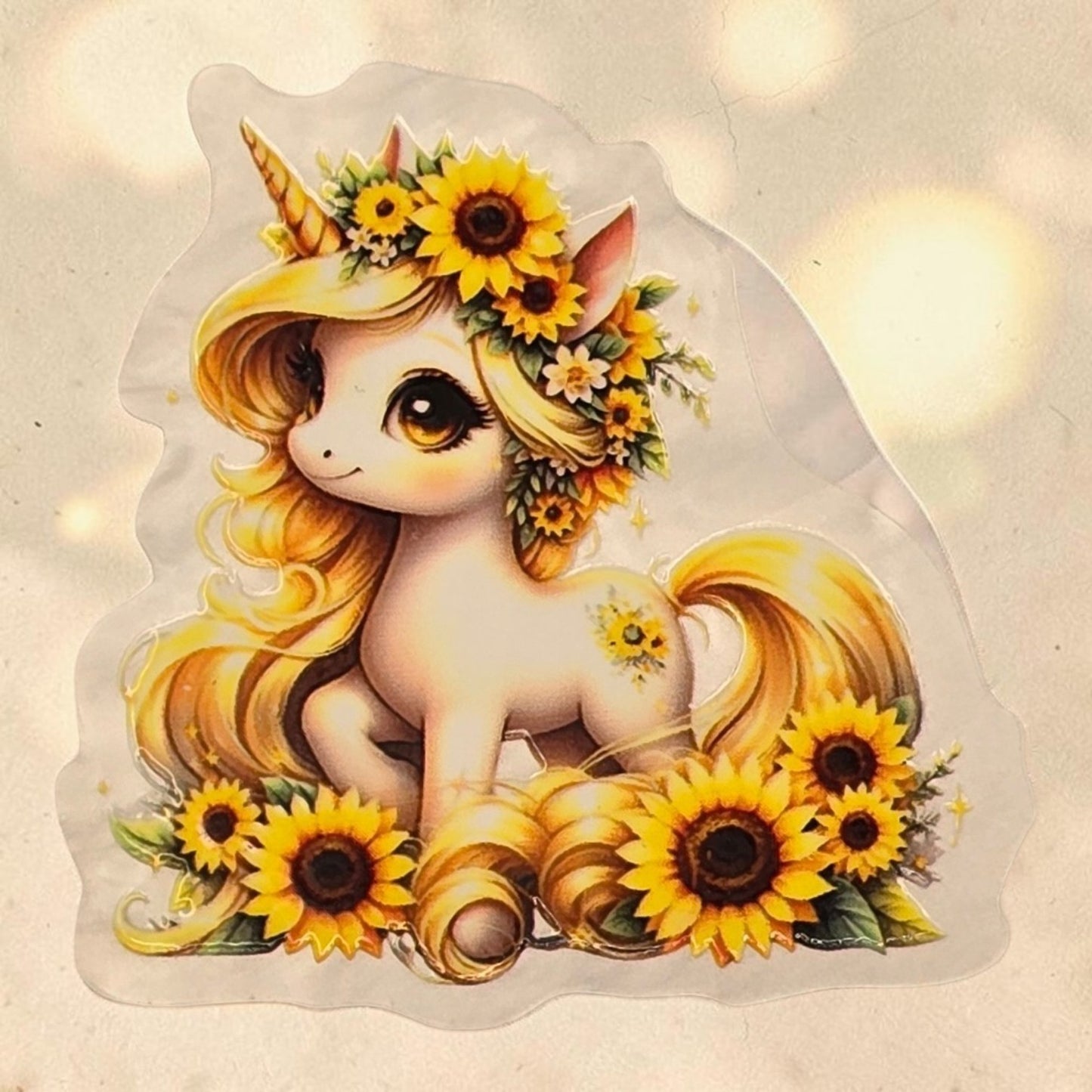 Unicorn Sunflower Acrylic Flatback