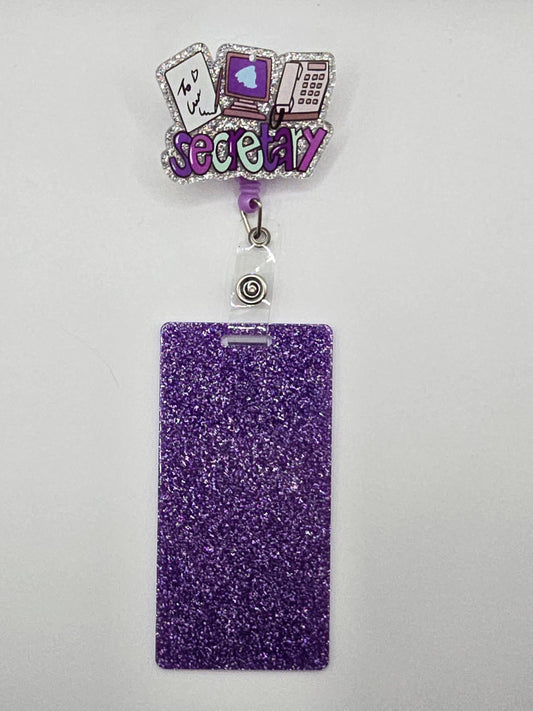 Secretary Badge Reel with Badge Buddy