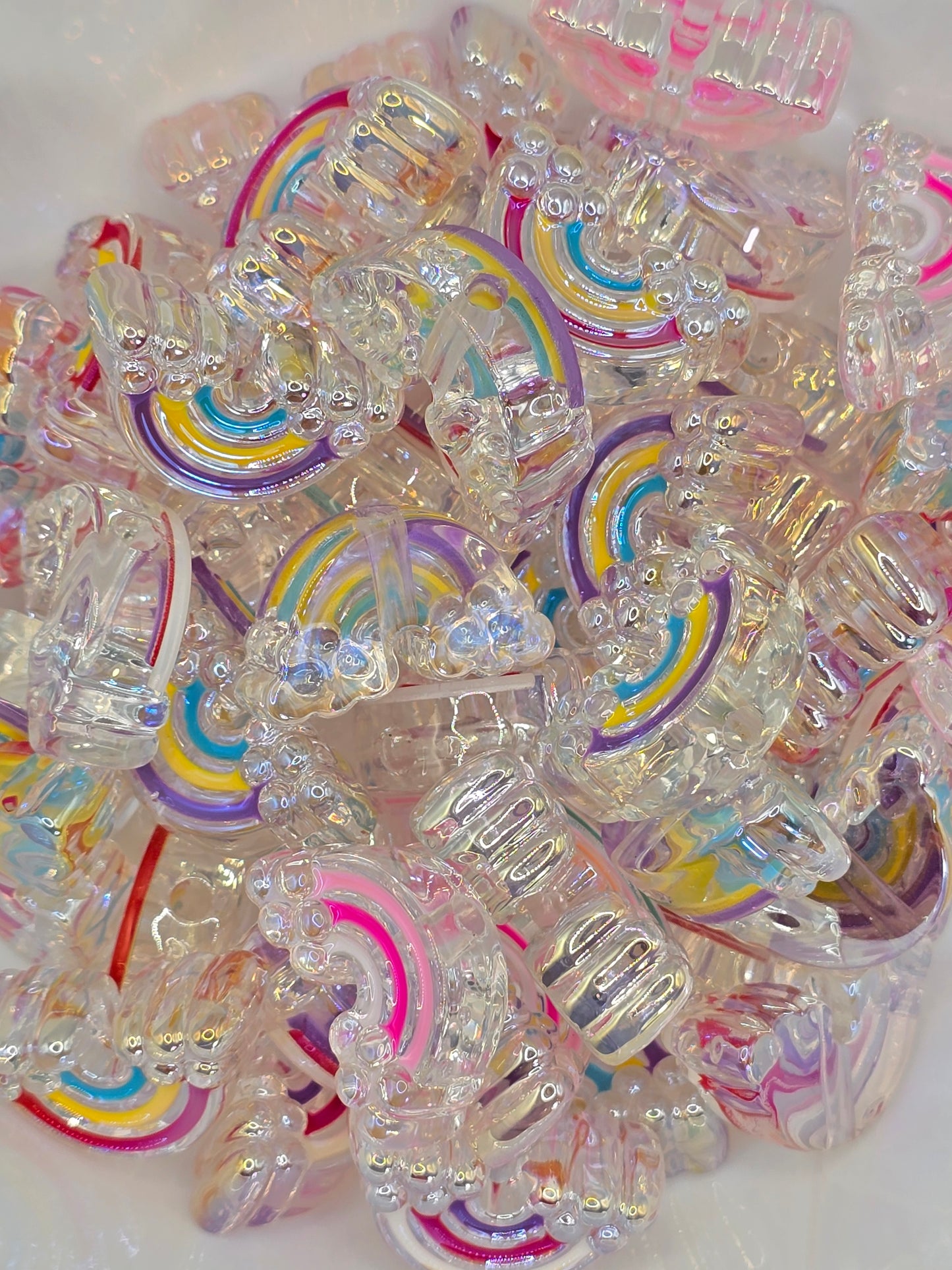 Rainbow Acrylic Bead
