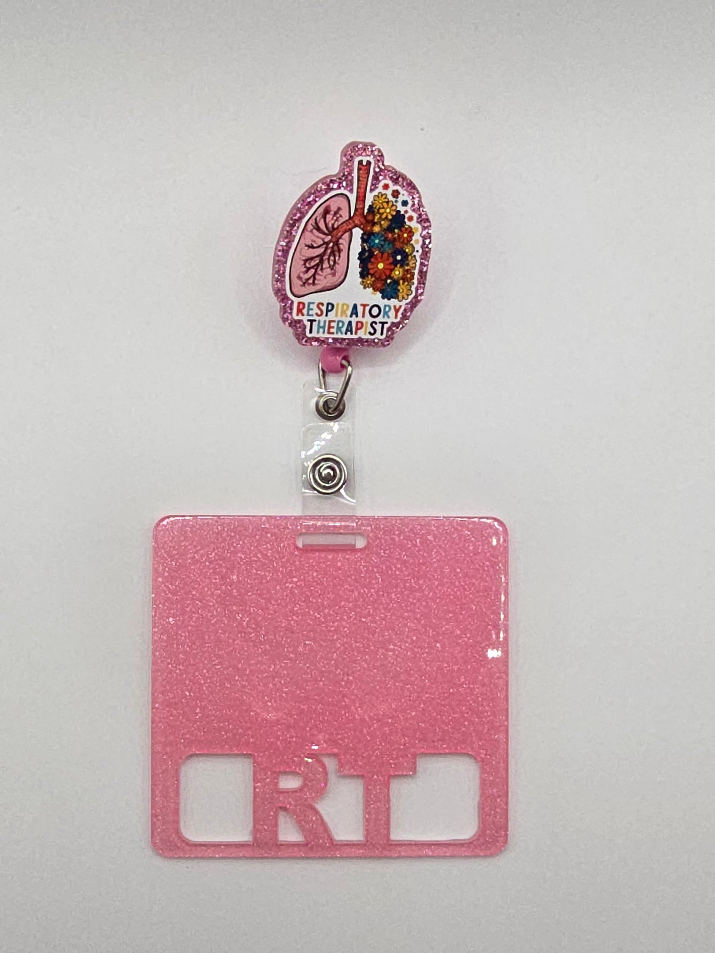 Respiratory Therapist Badge Reel with Badge Buddy
