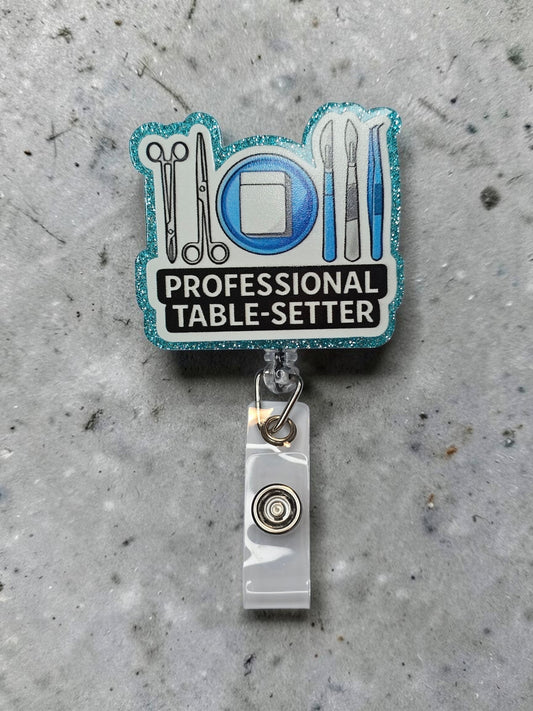 Professional Table Setter Badge Reel