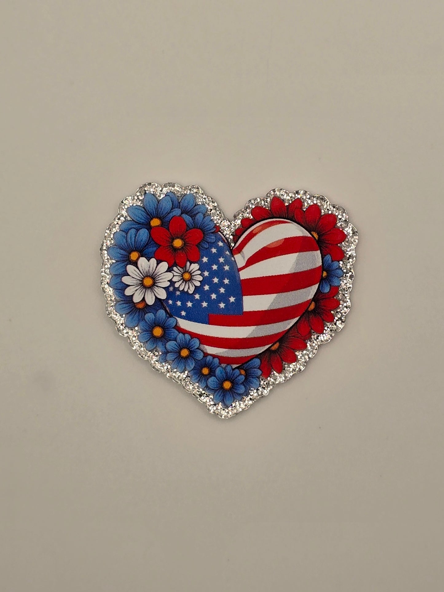 American Heart Acrylic Flatback