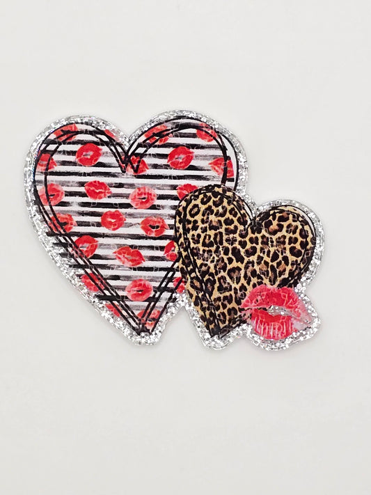 Hearts with Stripes and Lips