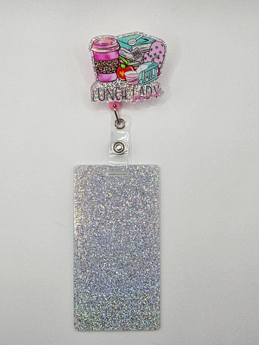 Lunch Lady Squad Badge Reel with Badge Buddy
