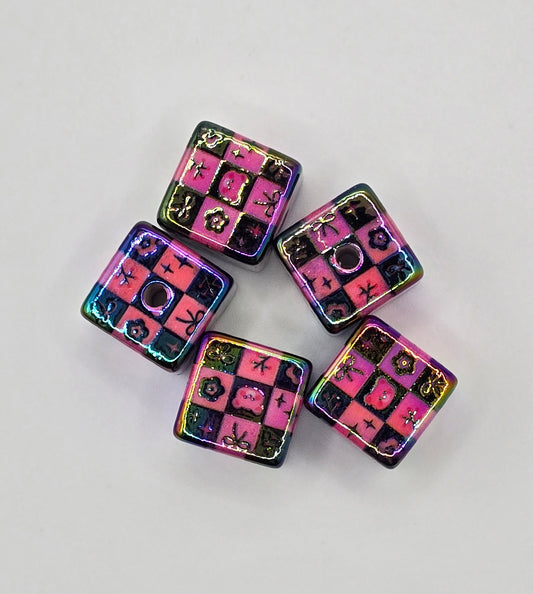 Black and Pink Cube LV