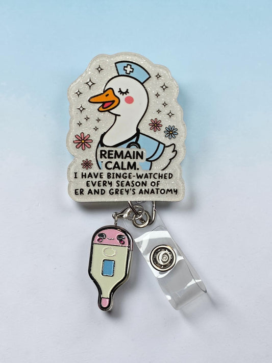 Remain Calm Badge Reel