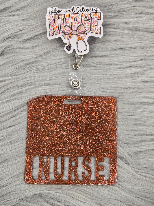 Labor and Delivery Nurse Badge Reel with Badge Buddy